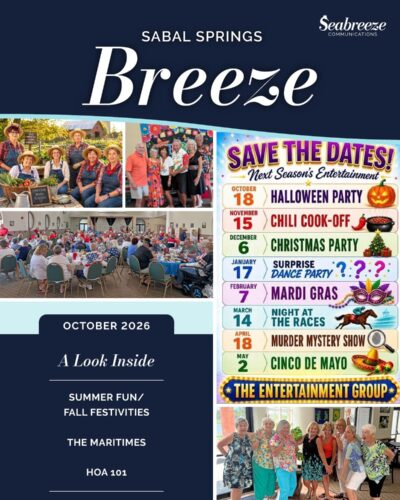 Sabal Springs Breeze October 2026 cover