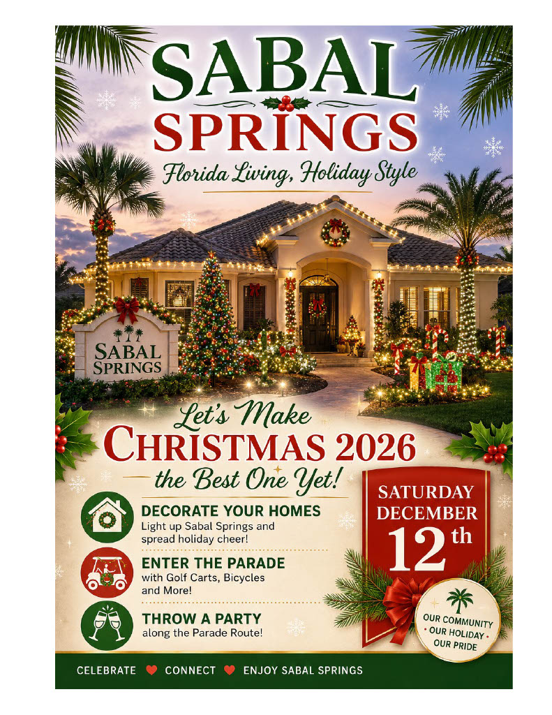 Flyer inviting residents to decorate, enter the parade and throw a watch party.